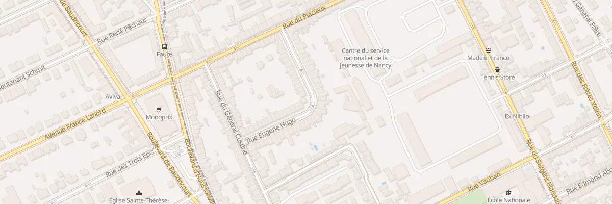 Plan du 28 Rue Eugène Hugo à Nancy