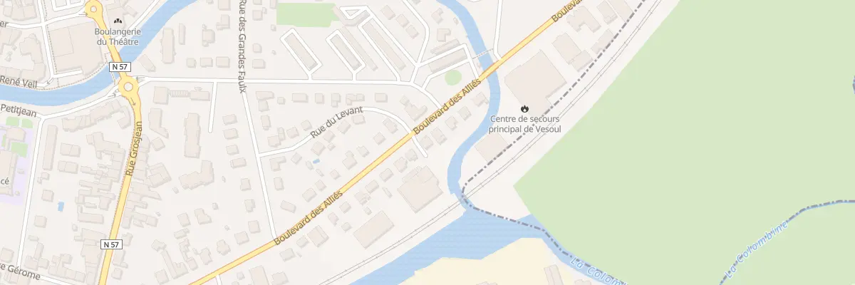 Plan du 80 Bd des Alliés à Vesoul