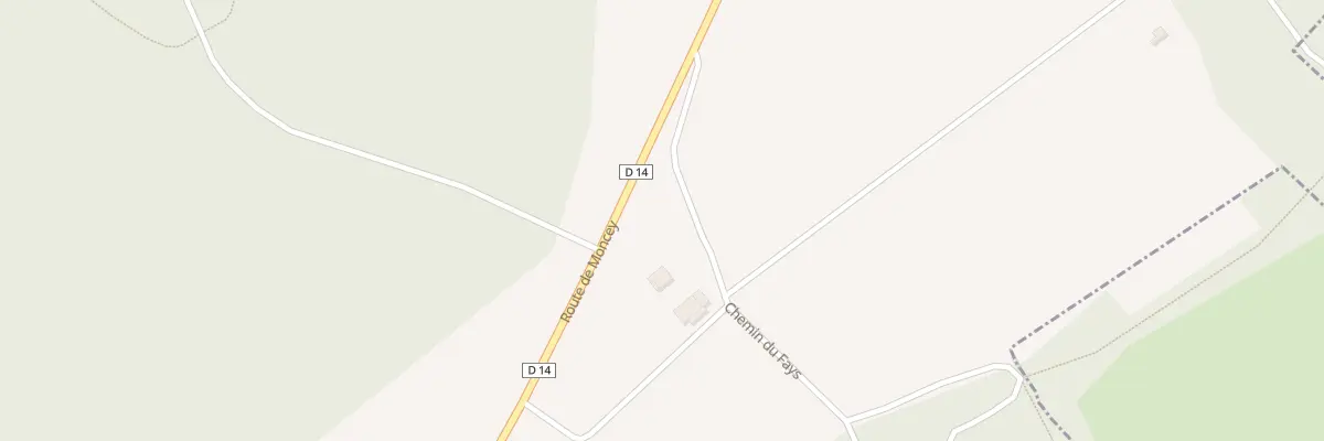 Plan du 2 Che du Fays à Rigney