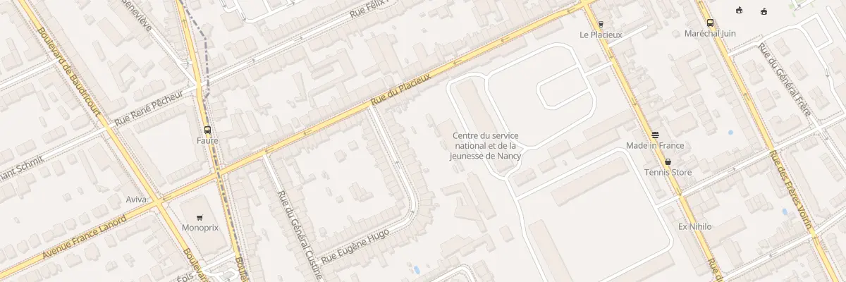 Plan du 13 Rue Eugène Hugo à Nancy