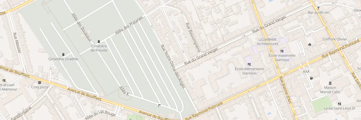 Plan du 1 Rue de Beauvau à Nancy