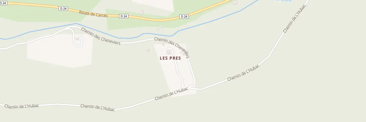 Plan du 5225 Les Pres à Vins-sur-Caramy