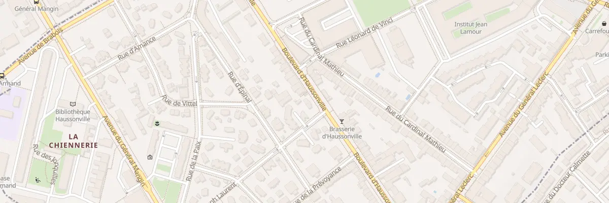 Plan du 70 Bd d’Haussonville à Nancy