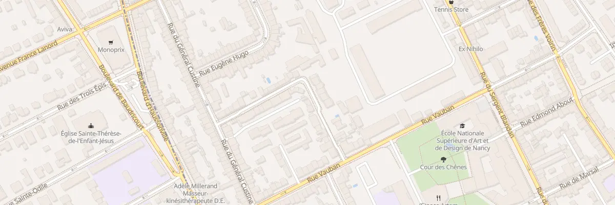 Plan du 15 Rue Col Courtot de Cissey à Nancy