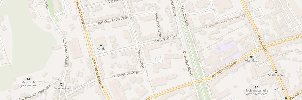 Plan du 15 Rue Alix le Clerc à Nancy