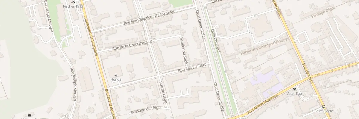 Plan du 16 Rue Alix le Clerc à Nancy