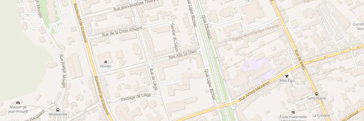 Plan du 9 Rue Alix le Clerc à Nancy