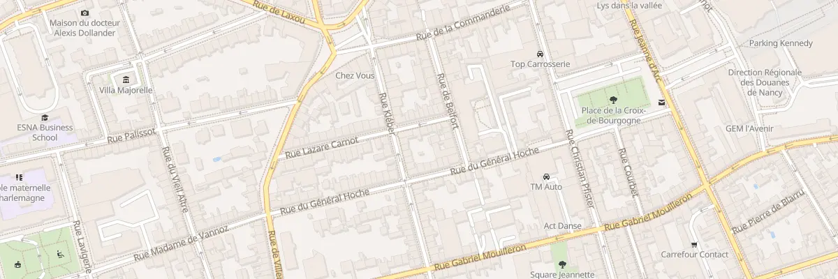 Plan du 9 Rue Lazare Carnot à Nancy