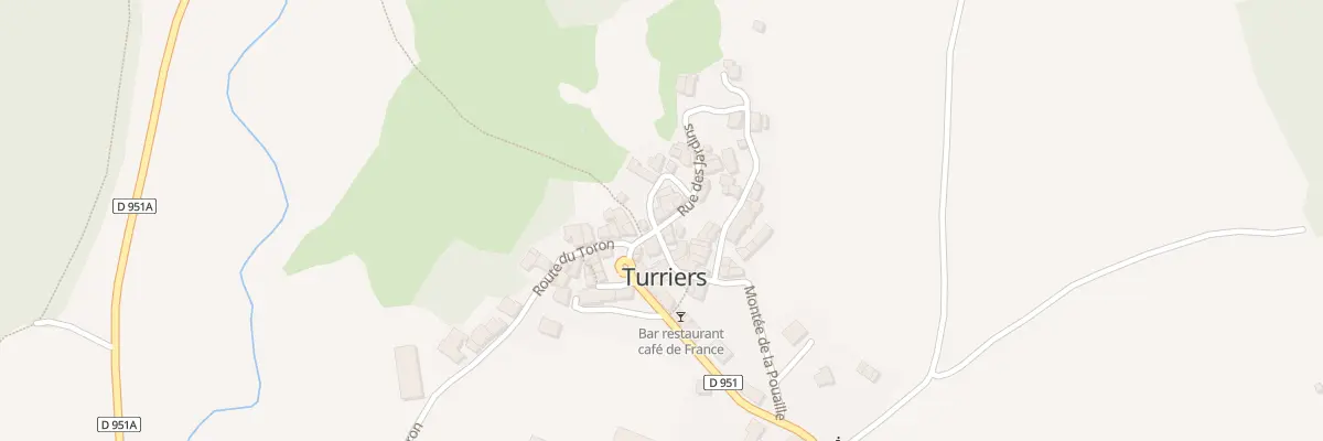 Plan du 25 Rue des Jardins à Turriers