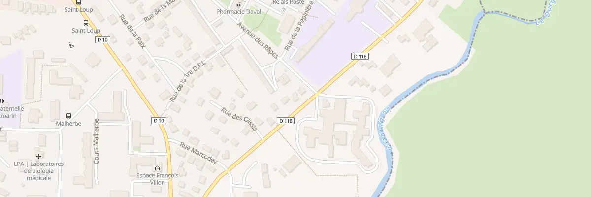 Plan du 25 Rue Jules Alexis Muenier à Vesoul