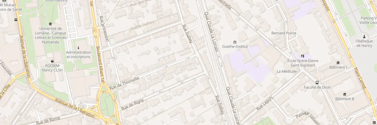 Plan du 5 Rue de Thionville à Nancy