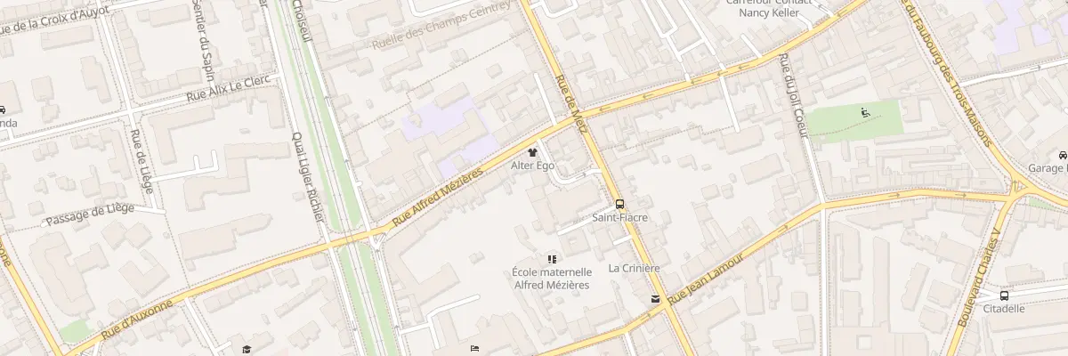 Plan du 2 Rue Crevaux à Nancy