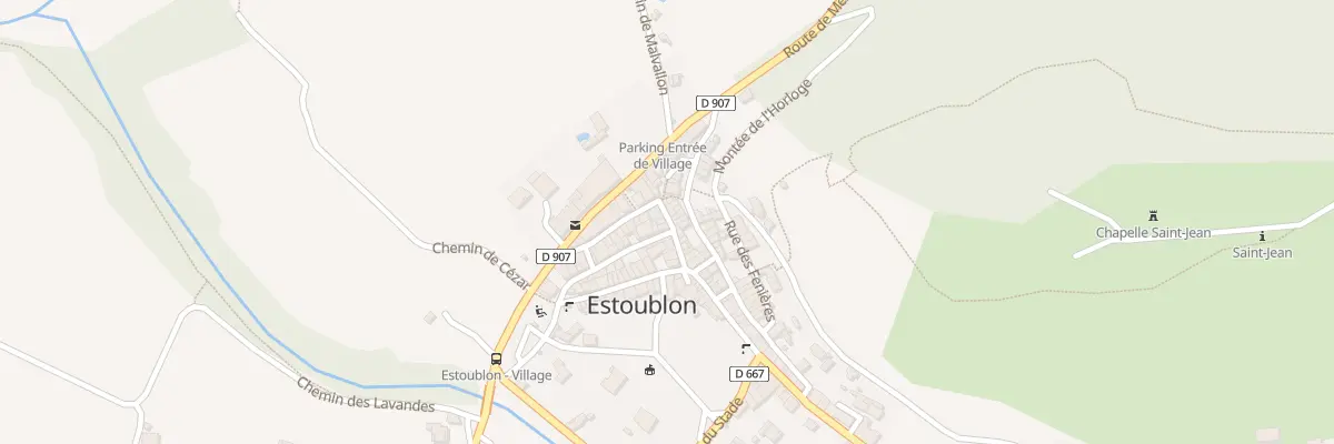 Plan du 91 Grand’Rue à Estoublon