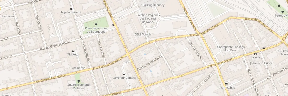 Plan du 93 Rue Gabriel Mouilleron à Nancy