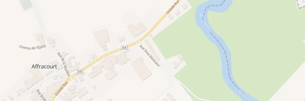 Plan du 5 Rue sous Monvaux à Affracourt