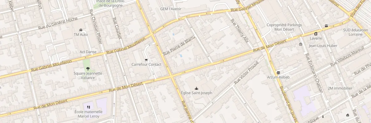 Plan du 76 Rue de Mon Desert à Nancy