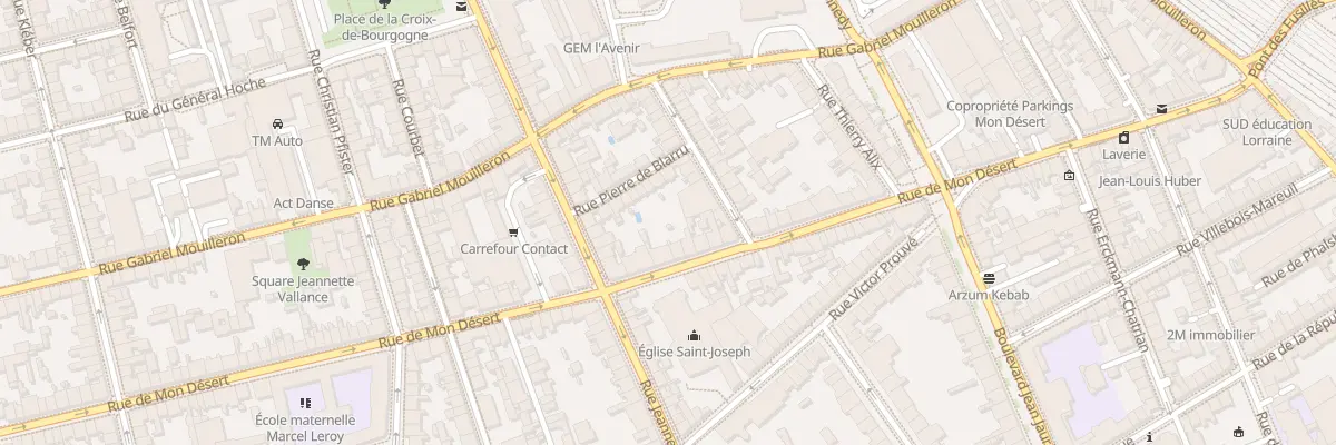 Plan du 74 Rue de Mon Desert à Nancy