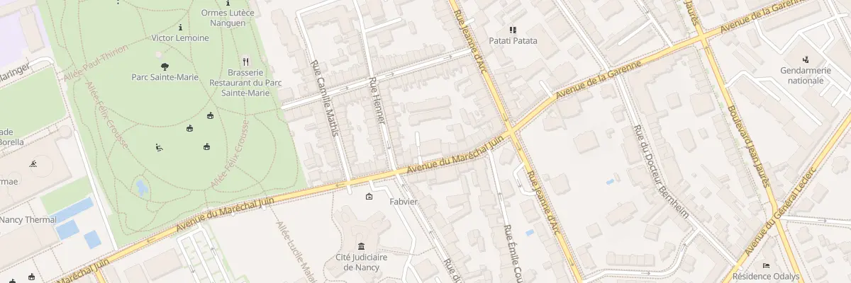 Plan du 16 Av du Mal Juin à Nancy