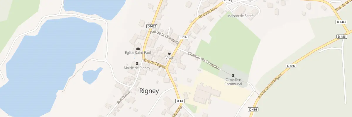 Plan du 14 Gr Grande Rue à Rigney