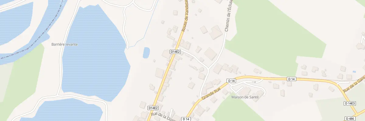 Plan du 34 Rte de Vandelans à Rigney