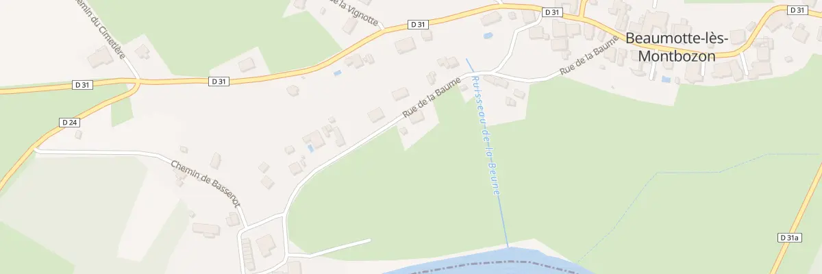 Plan du 15 Rue de la Baume à Beaumotte-Aubertans