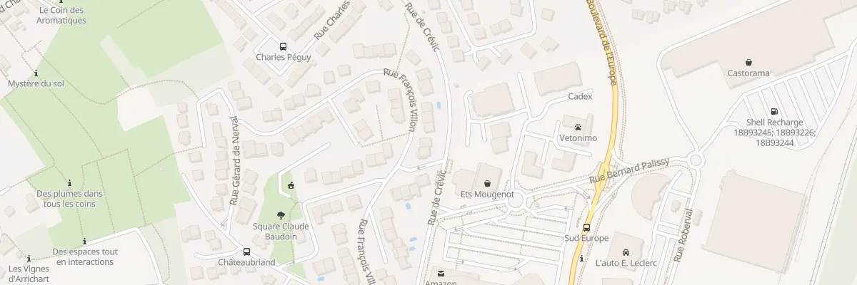 Plan du 10 Rue Francois Villon à Vandœuvre-lès-Nancy