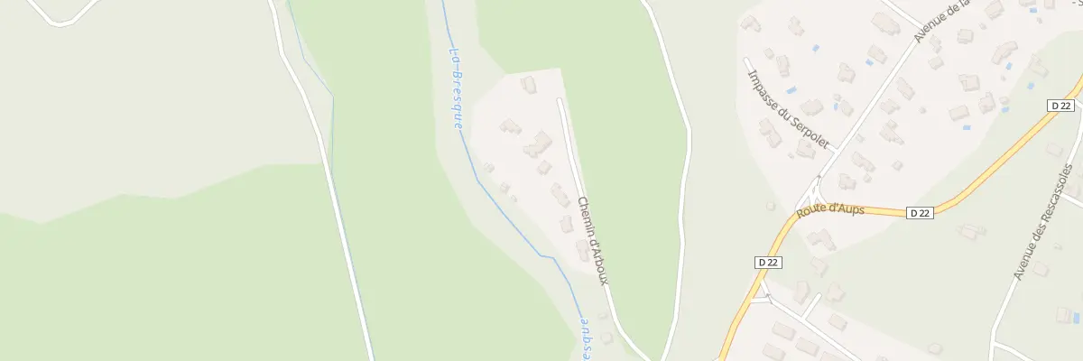 Plan du 5219 D’Arboux à Sillans-la-Cascade