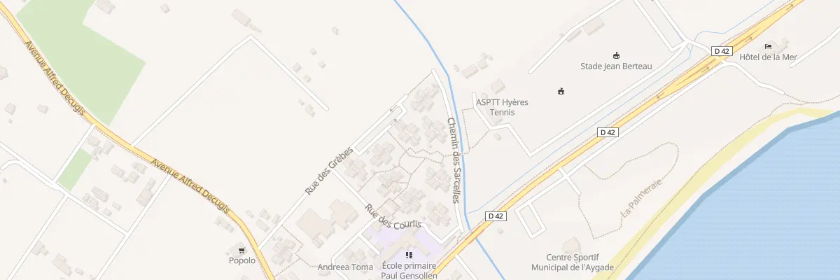 Plan du 244 Rue des Grèbes à Hyères