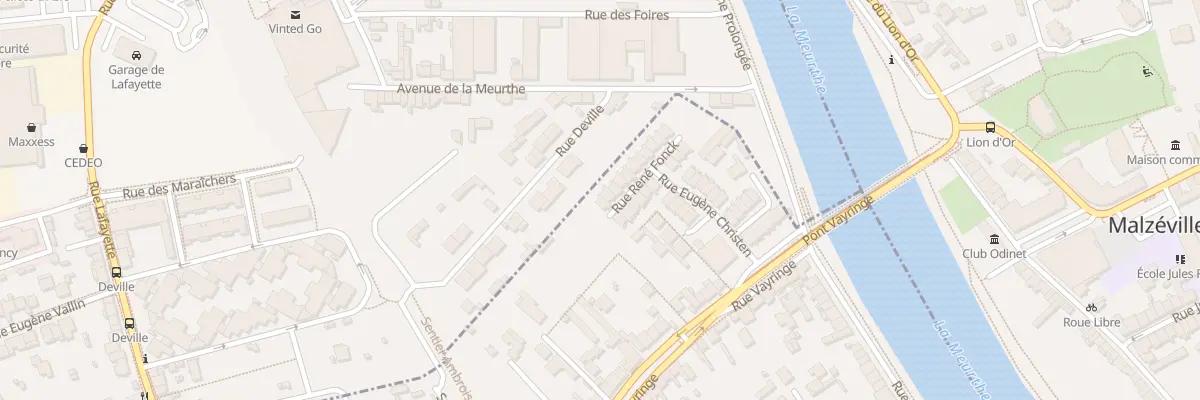 Plan du 12 Rue René Fonck à Nancy