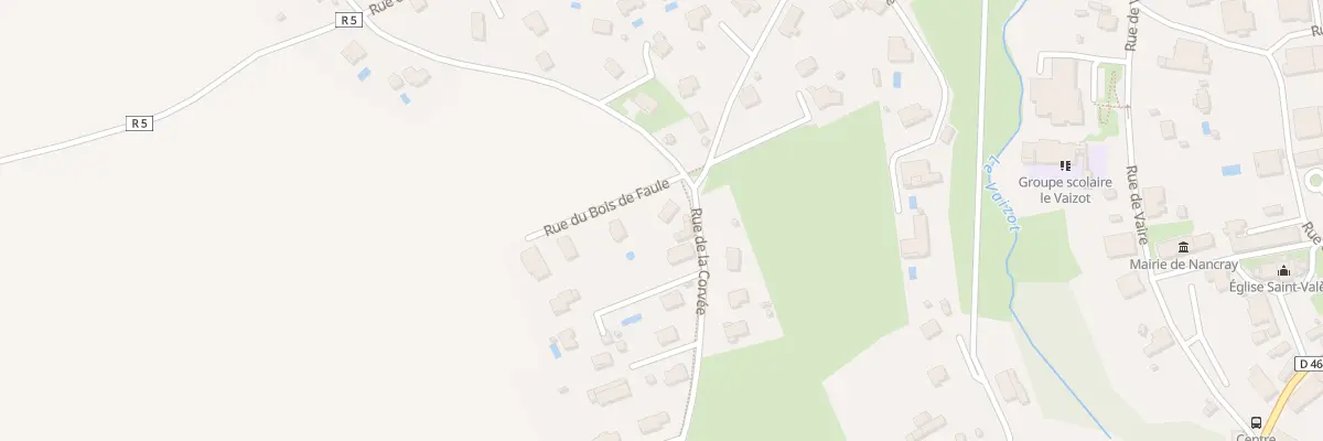 Plan du 1 Rue du Bois de Faule à Nancray