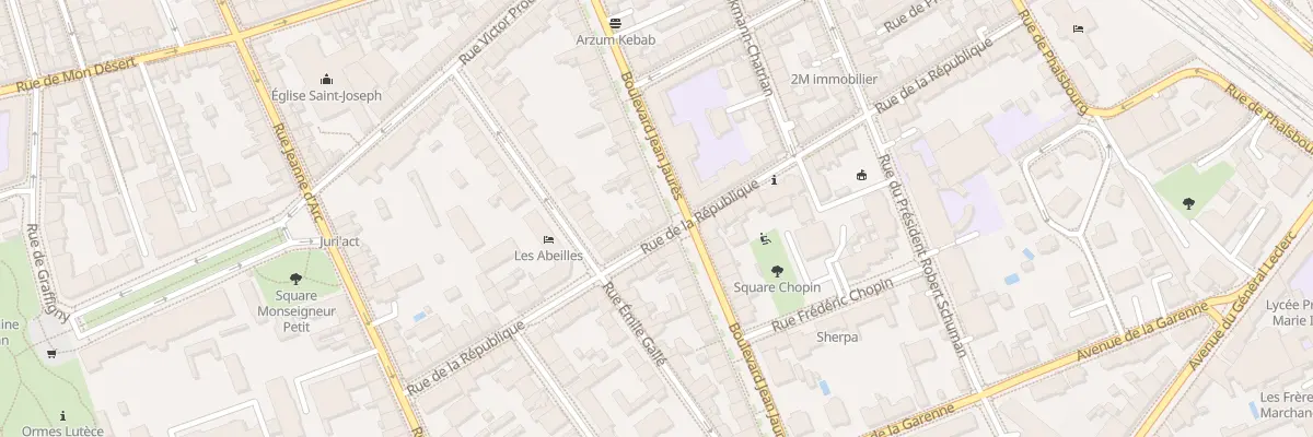 Plan du 36 Bd Jean Jaurès à Nancy