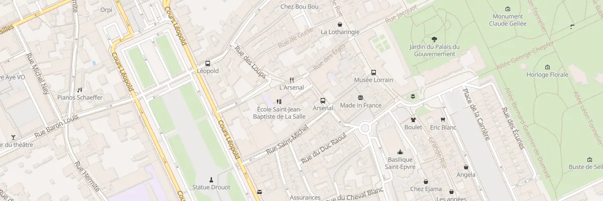Plan du 3 Pl de l’Arsenal à Nancy