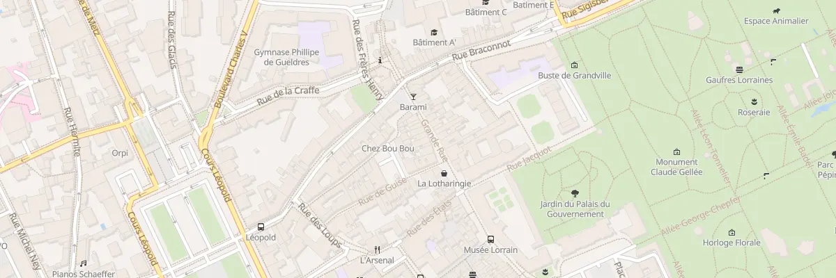 Plan du 125 Grande rue à Nancy