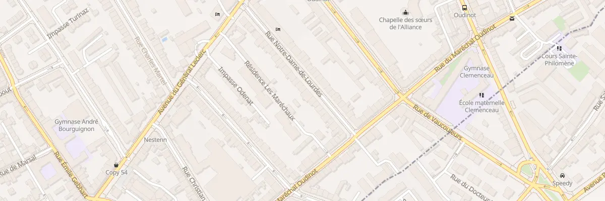 Plan du 38 Rue Notre-Dame de Lourdes à Nancy