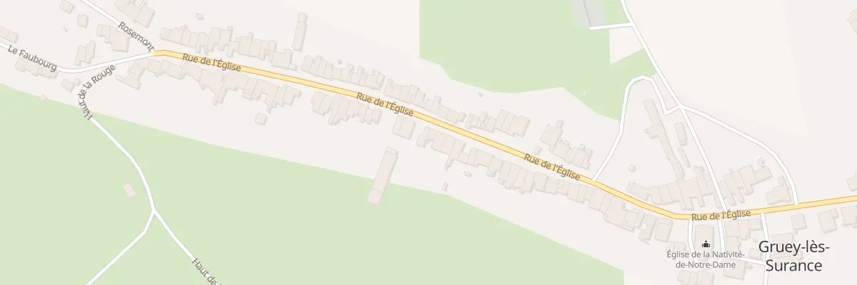 Plan du 59 Rue de l’Eglise à Gruey-lès-Surance