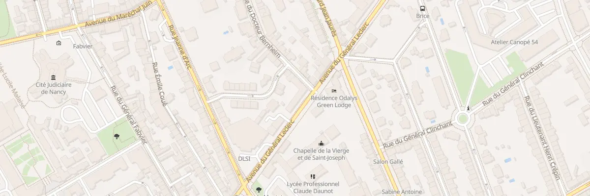 Plan du 50 Rue Docteur Bernheim à Nancy