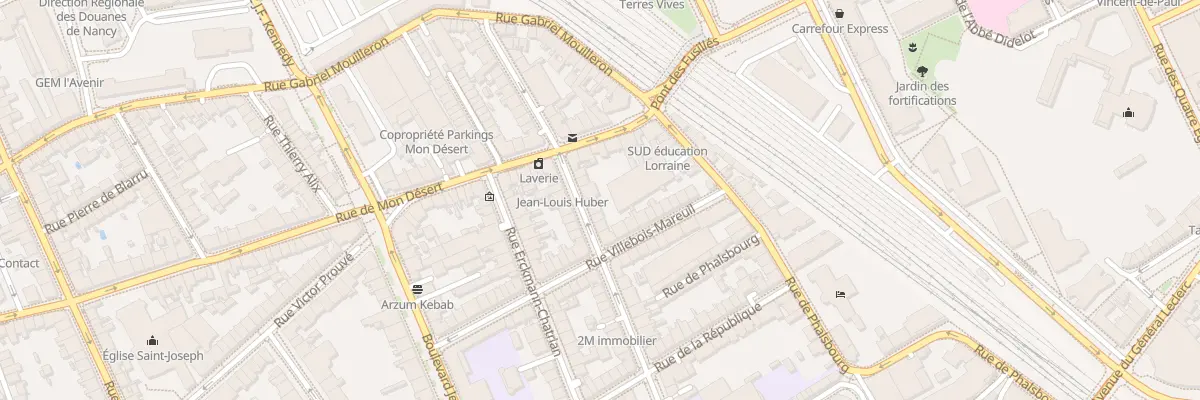 Plan du 25 Rue de Mulhouse à Nancy