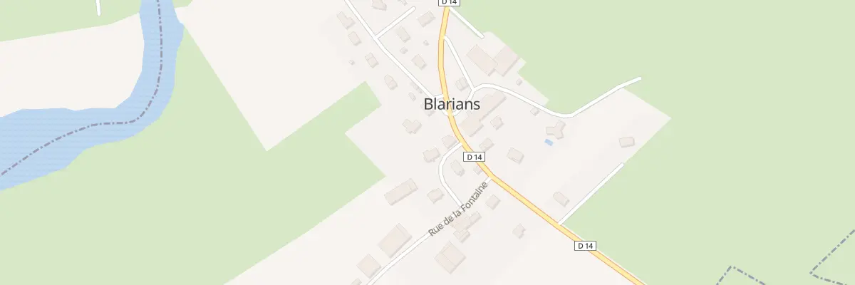 Plan de la Rue de la Fontaine à Blarians