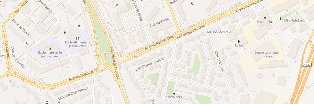 Plan du 6 Rue Charles Gounod à Vandœuvre-lès-Nancy