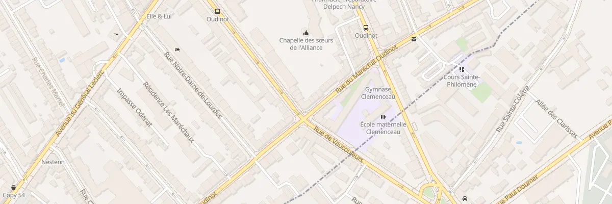 Plan du 70 Rue Maréchal Oudinot à Nancy