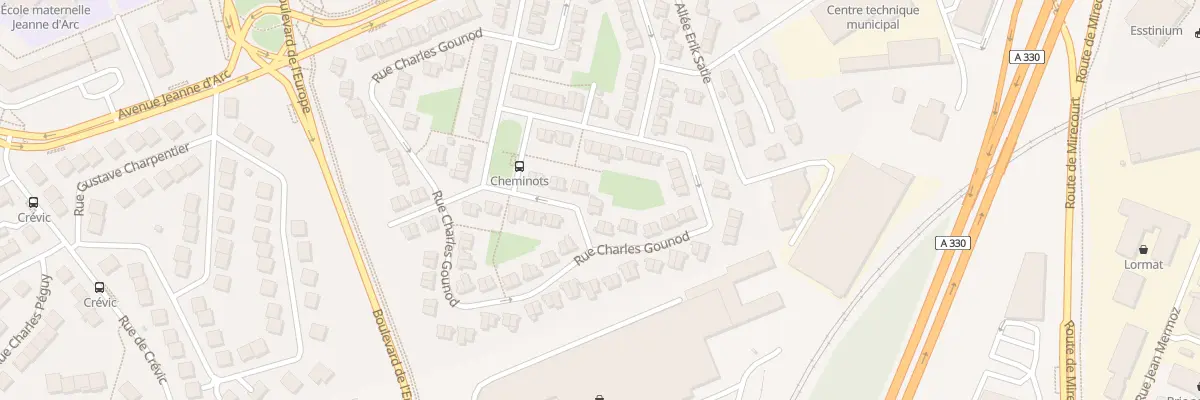 Plan du 29 Rue Emmanuel Chabrier à Vandœuvre-lès-Nancy