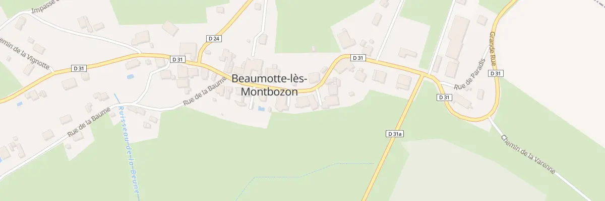 Plan de la Grande Rue à Beaumotte-Aubertans