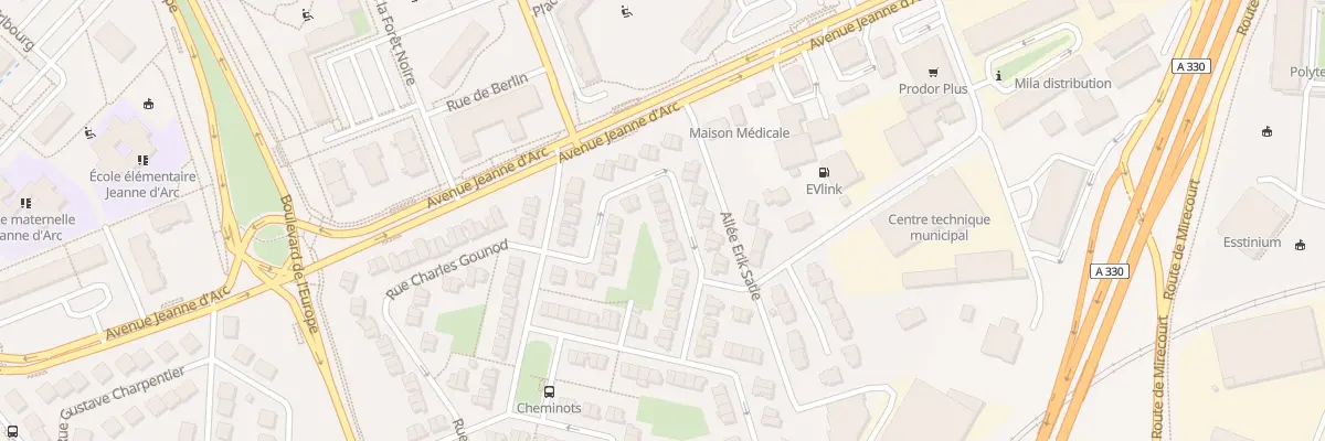 Plan du 28 Rue Cesar Franck à Vandœuvre-lès-Nancy
