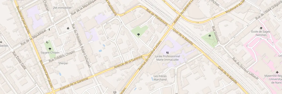 Plan du 2B Av de la Garenne à Nancy