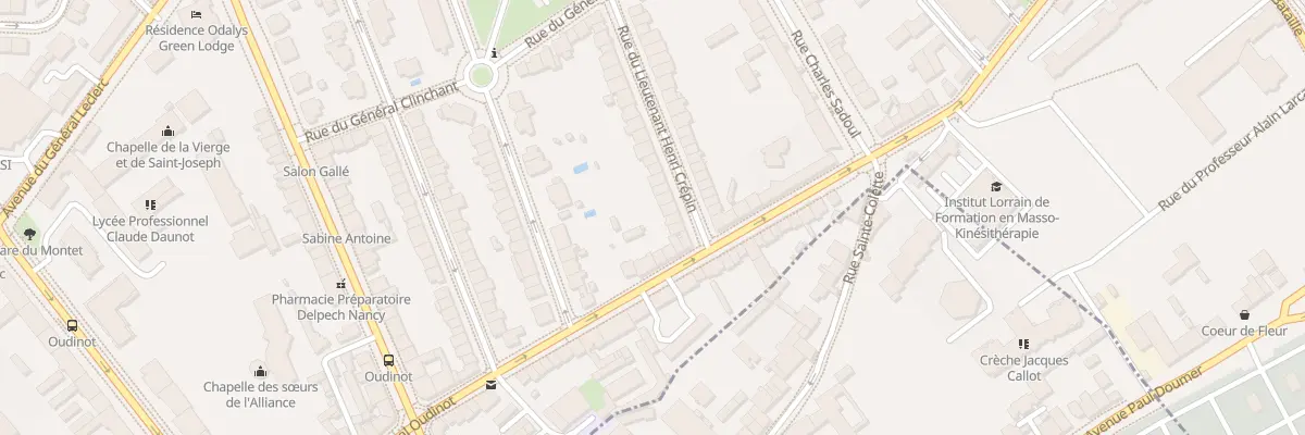 Plan du 34 Rue Lieutenant H Crepin à Nancy