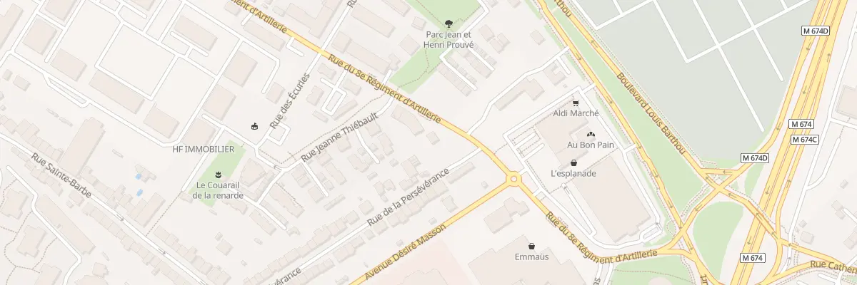 Plan du 20A Rue du 8e Regim d’Artillerie à Vandœuvre-lès-Nancy