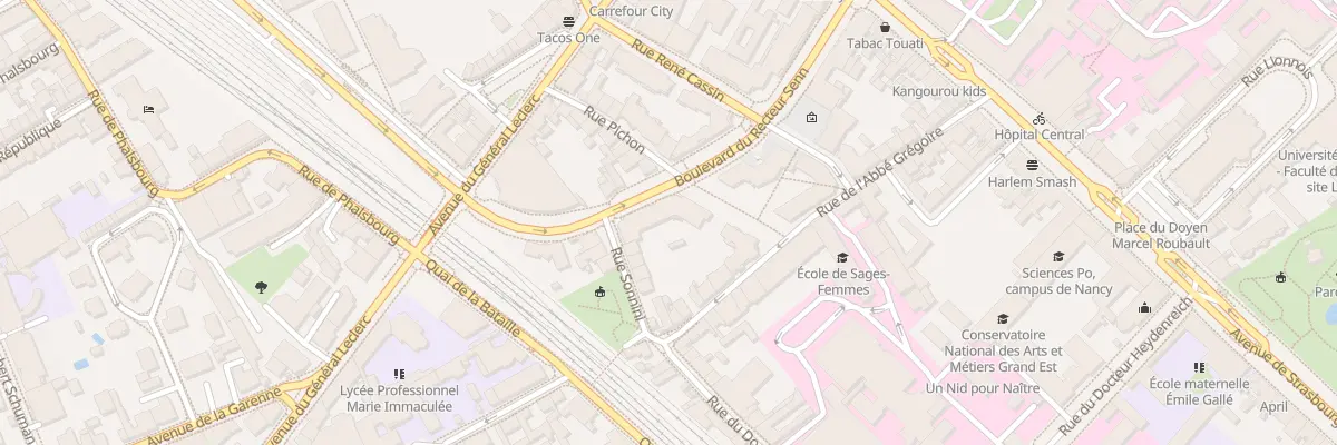 Plan du 9 Rue Sonnini à Nancy