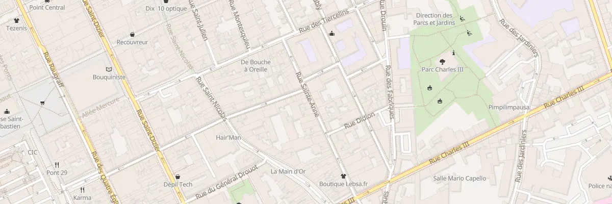 Plan du 10 Rue Sainte Anne à Nancy