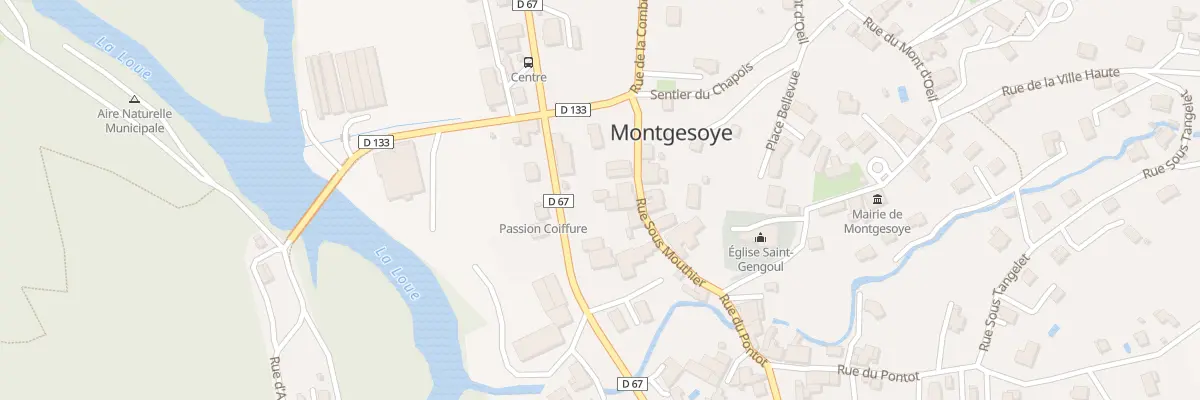 Plan du 9 Rue Sous Mouthier à Montgesoye