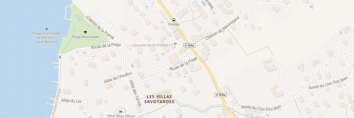 Plan du 90 Rte de la Plage à Menthon-Saint-Bernard